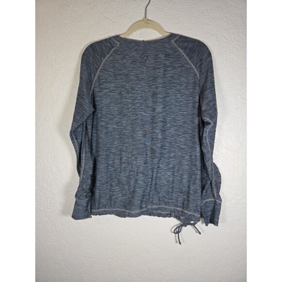 PrAna Women's Philipa Top Shirt Size Small Pockets Drawstring Hem Gray - Picture 4 of 5